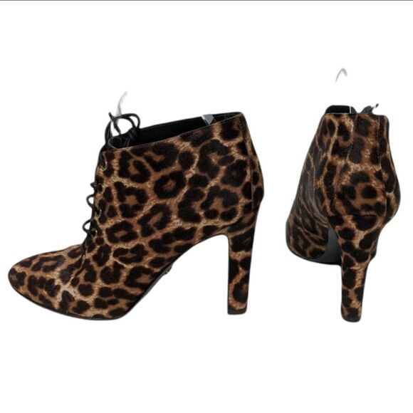 DIANE VON FURSTENBERG Skylar Calf Hair Booties 9 - Picture 3 of 11